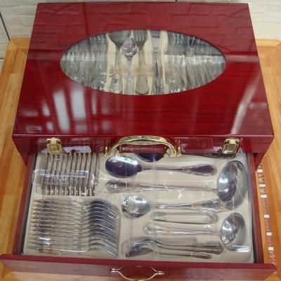 Wooden box 72pcs 84pcs 86pcs cutlery set
